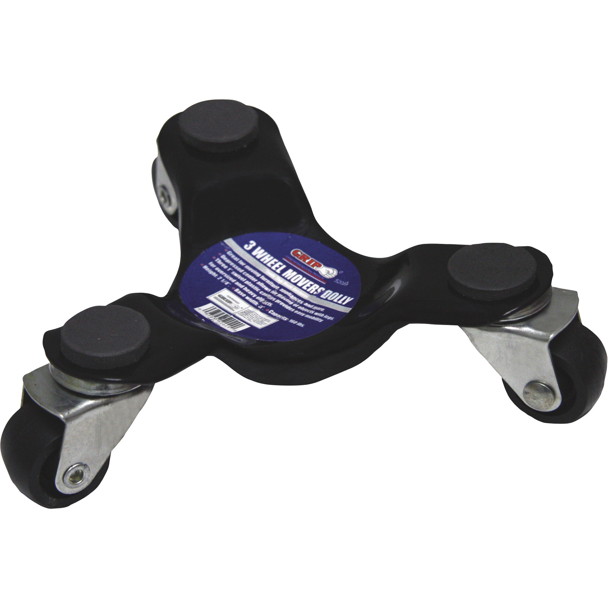 Grip 3-Wheel Mover's Dolly, 160Lb. Capacity, Model# 52029